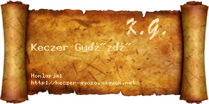 Keczer Győző névjegykártya